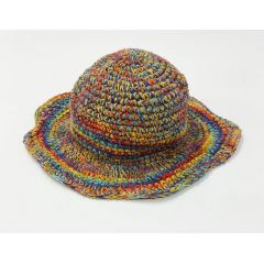multicolour crochet child's hat